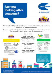 Lifted's events for Carers Week 2017