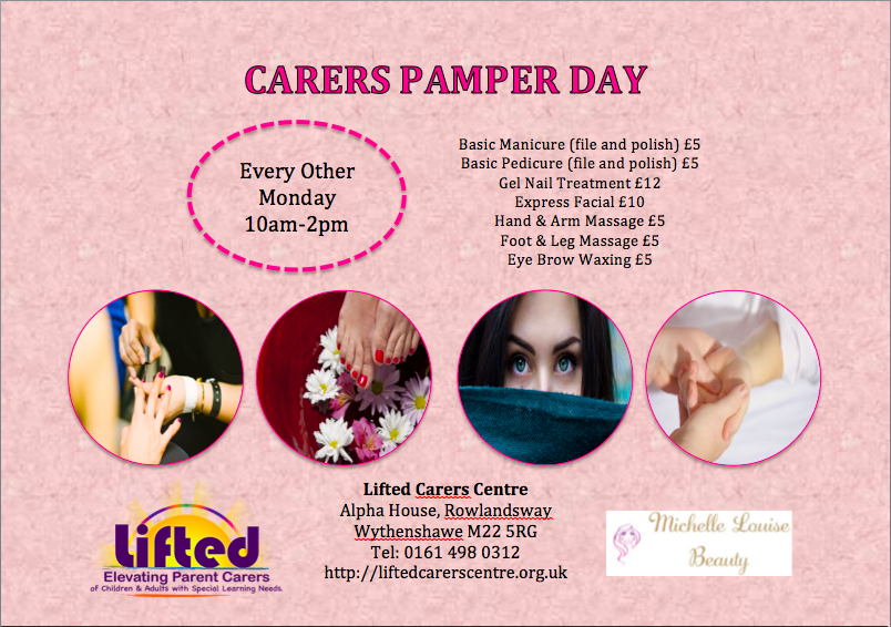 poster for Lifted's pamper days