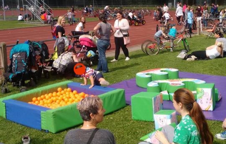 soft play at the Festival in the Park 2017 in Wythenshawe Park Athletics Track