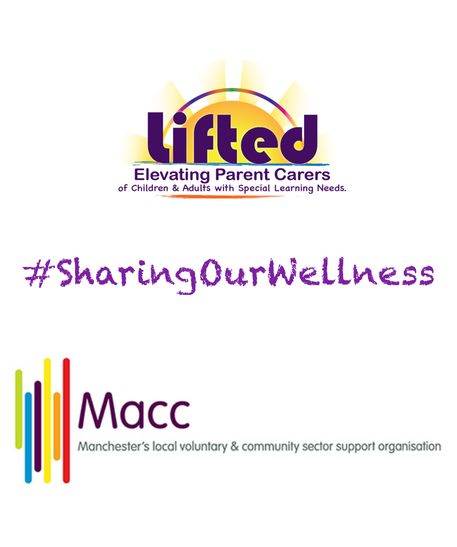 Lifted's and Macc's logos sandwiching the #SharingOurWellness hashtag
