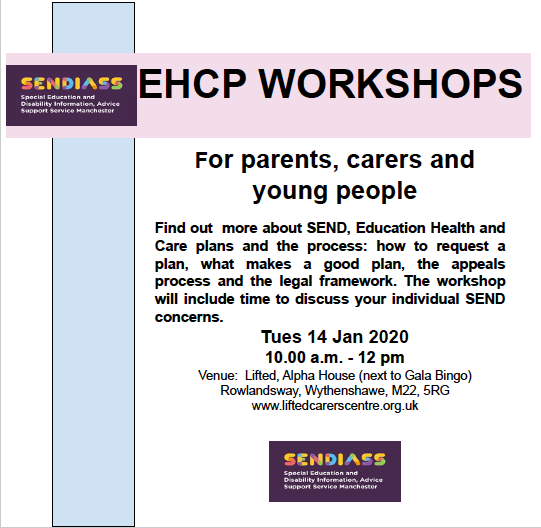 Poster for IAS EHCP Workshops @ Lifted in Early 2020