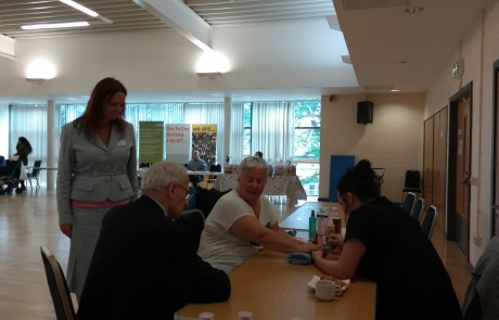 Carers Week Information Event - Lord Mayor Eddy Newman chatting with pampering ladies
