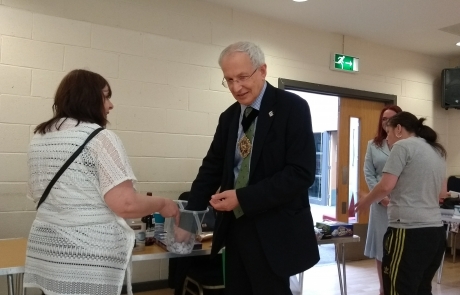 Carers Week Information Event - Lord Mayor Eddy Newman doing tombola