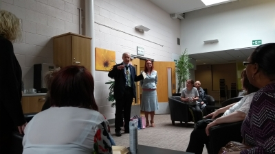 the Lord Mayor, Eddy Newman, giving a speech at our Carers Week Information Event