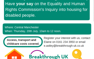 EHRC Breakthrough Disability and Housing Focus Group