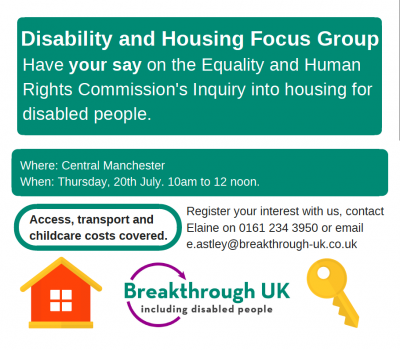 EHRC Breakthrough Disability and Housing Focus Group