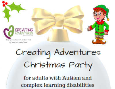 Creating Adventures Christmas party flyer (cropped for use as page header)