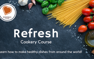 Poster for 'Refresh' Cookery Course by Bounceback Food