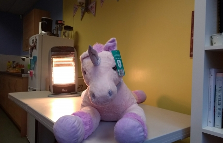 front view of our large unicorn stuffed toy | Name the Unicorn | Christmas 2018