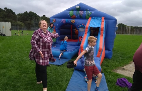 The bouncy castle at Lifted's 2018 Festival in the Park