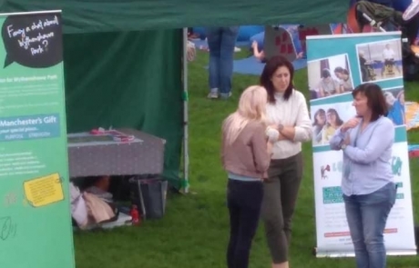 Manchester Local Offer's information stall at Lifted's 2018 Festival in the Park