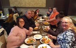 parent-carers having buffet lunch in The Real China at The Lowry Outlet Mall